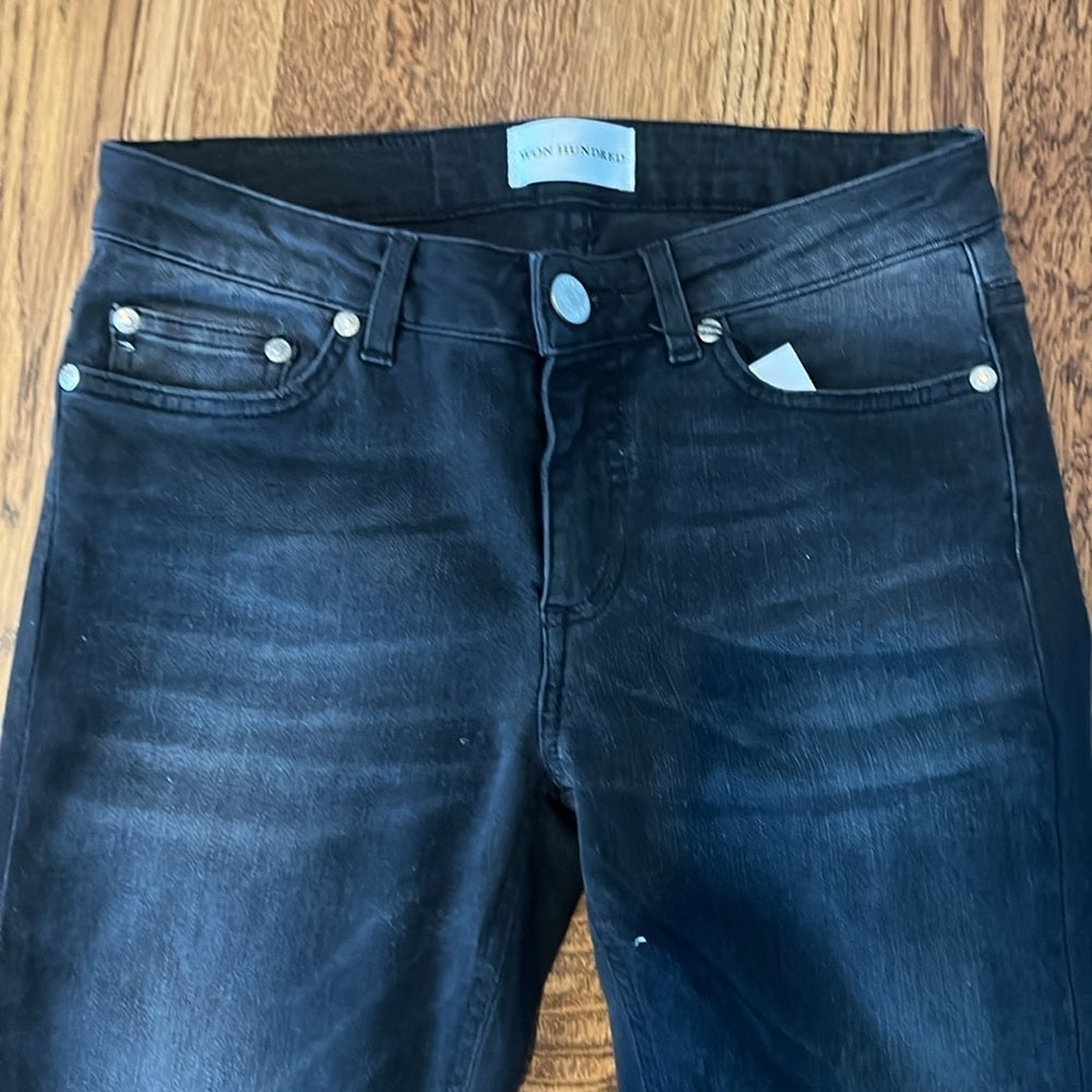 NWT Won Hundred Women’s Elle Washed Black Jeans Size 27