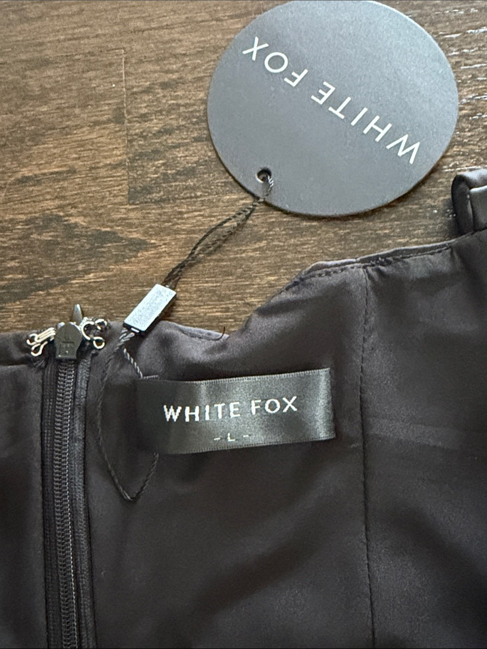 NWT White Fox Women’s Black Elegant Mini Dress Size Large