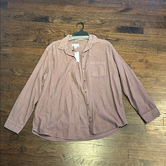 NWT Velvet by Graham and Spencer Women’s Mauve Button-Down Shirt Size Medium
