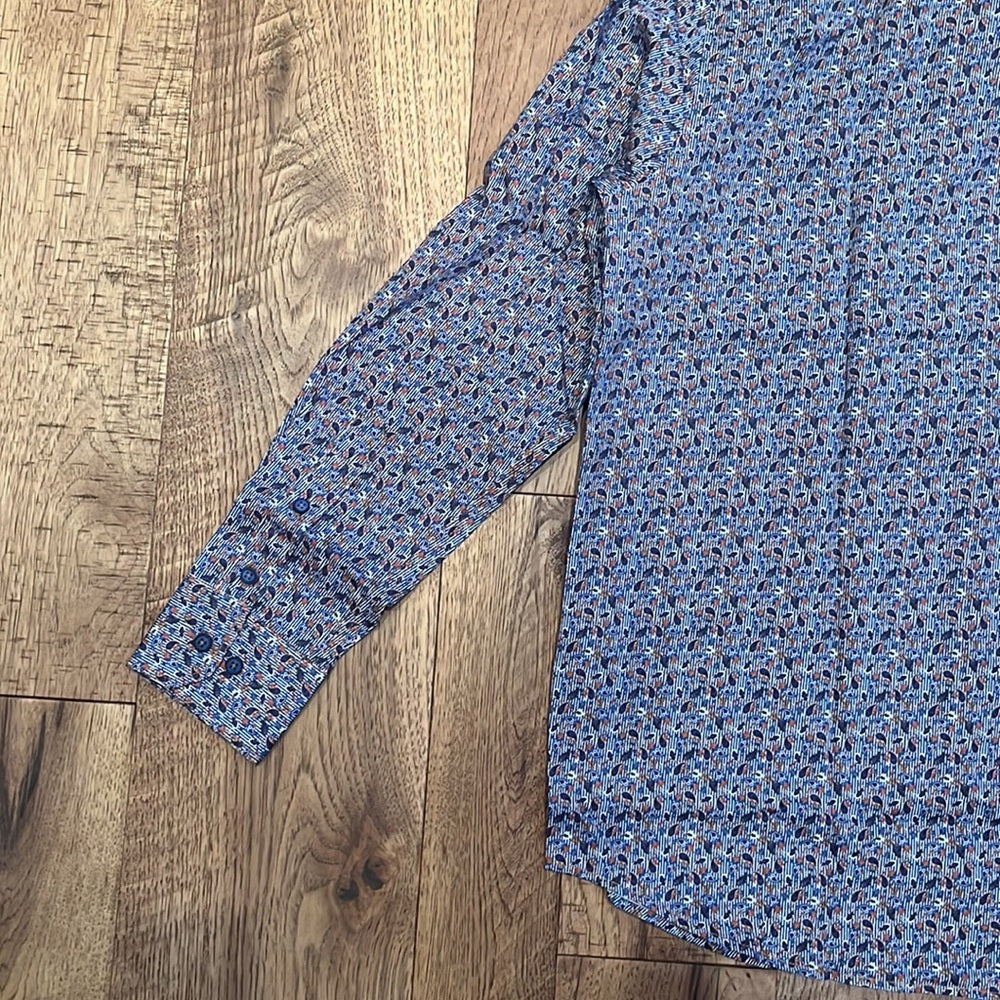 NWT Marcello Men’s Printed Dress Shirt Size M