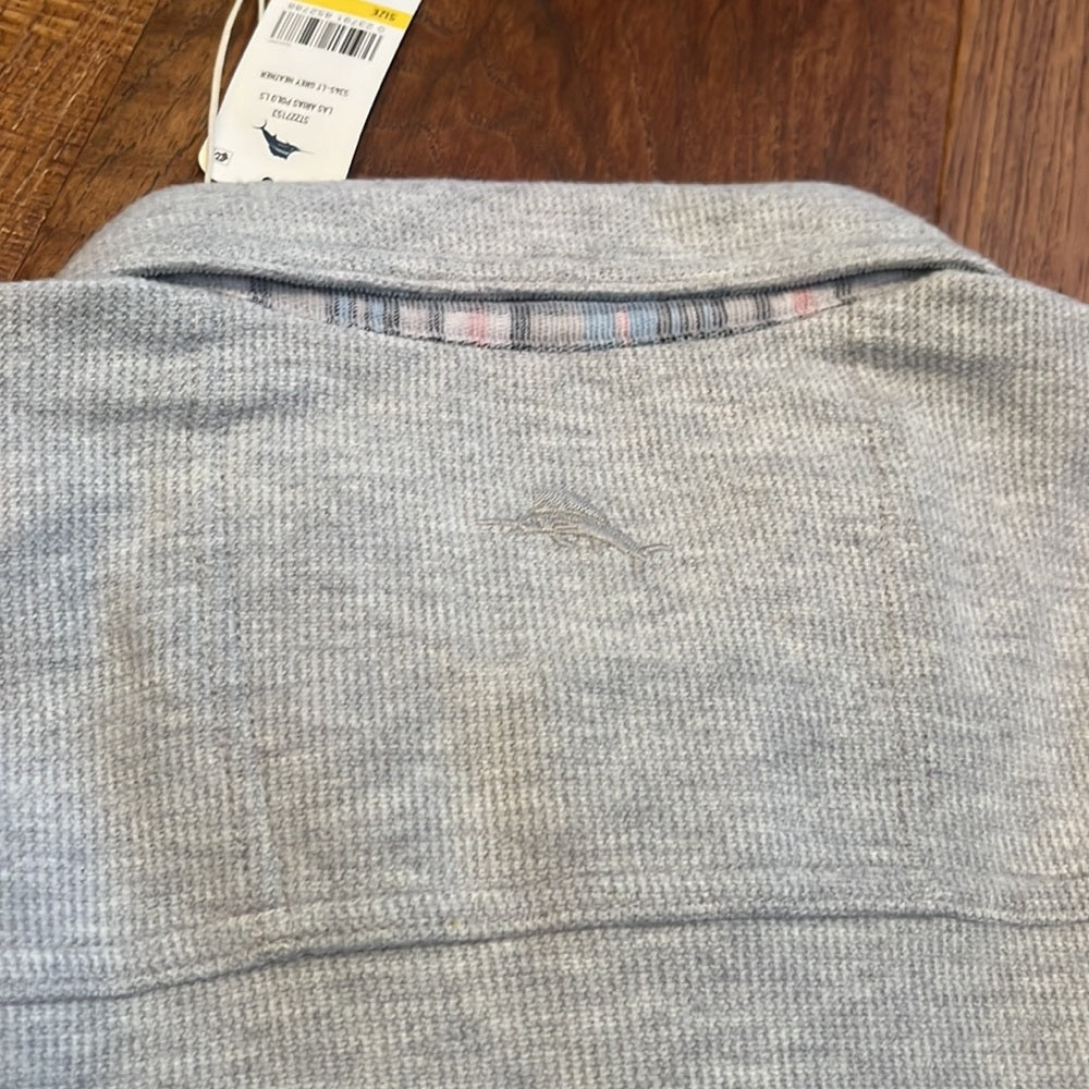 NWT Tommy Bahama Men’s Grey Heather Las Arias Polo Size M