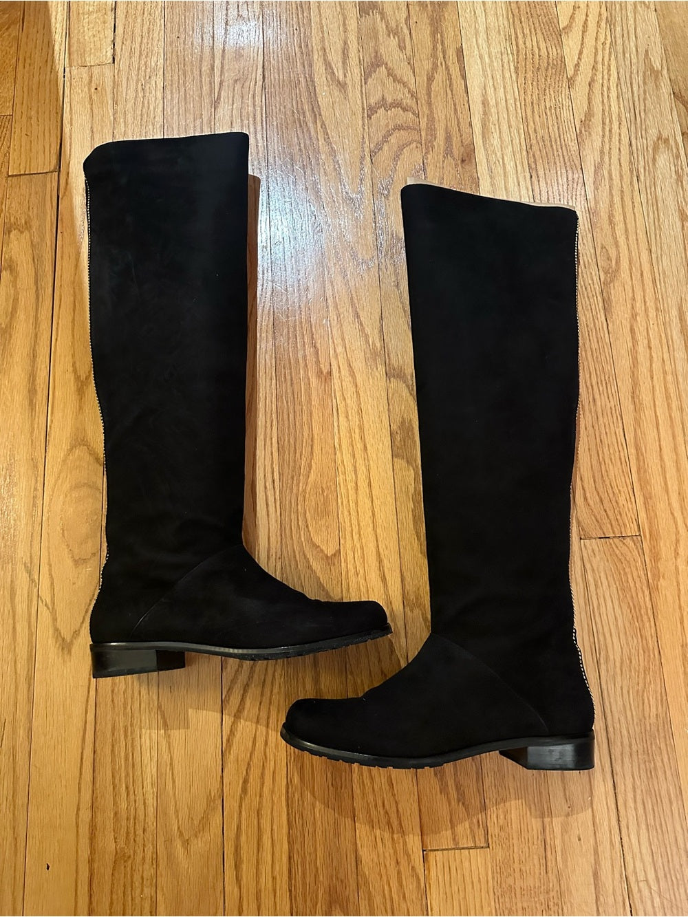 Stuart Weitzman Women’s Black BackTalk Knee-High Suede Boots Size 7.5