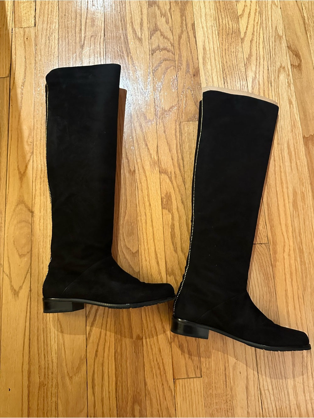 Stuart Weitzman Women’s Black BackTalk Knee-High Suede Boots Size 7.5