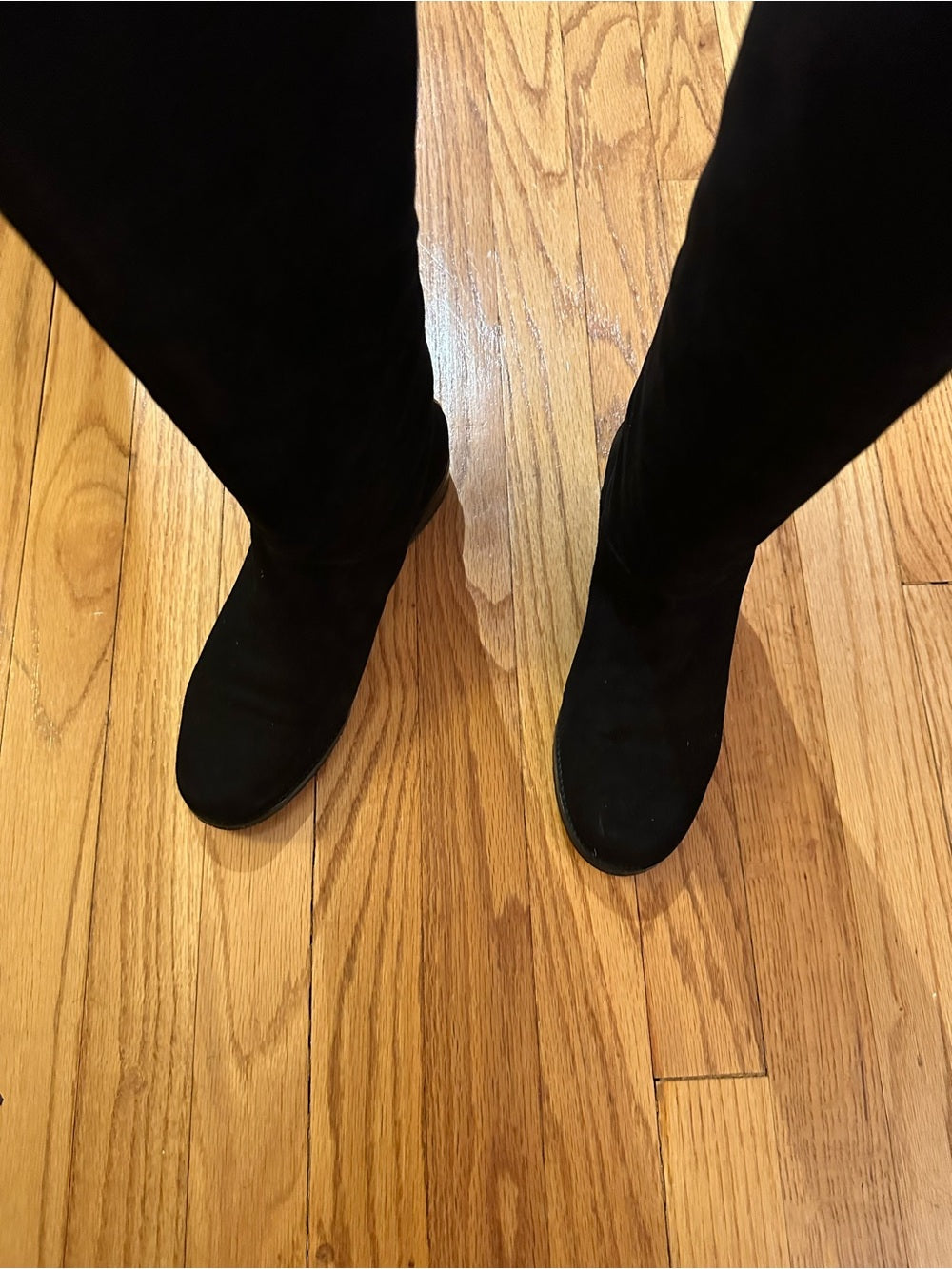 Stuart Weitzman Women’s Black BackTalk Knee-High Suede Boots Size 7.5