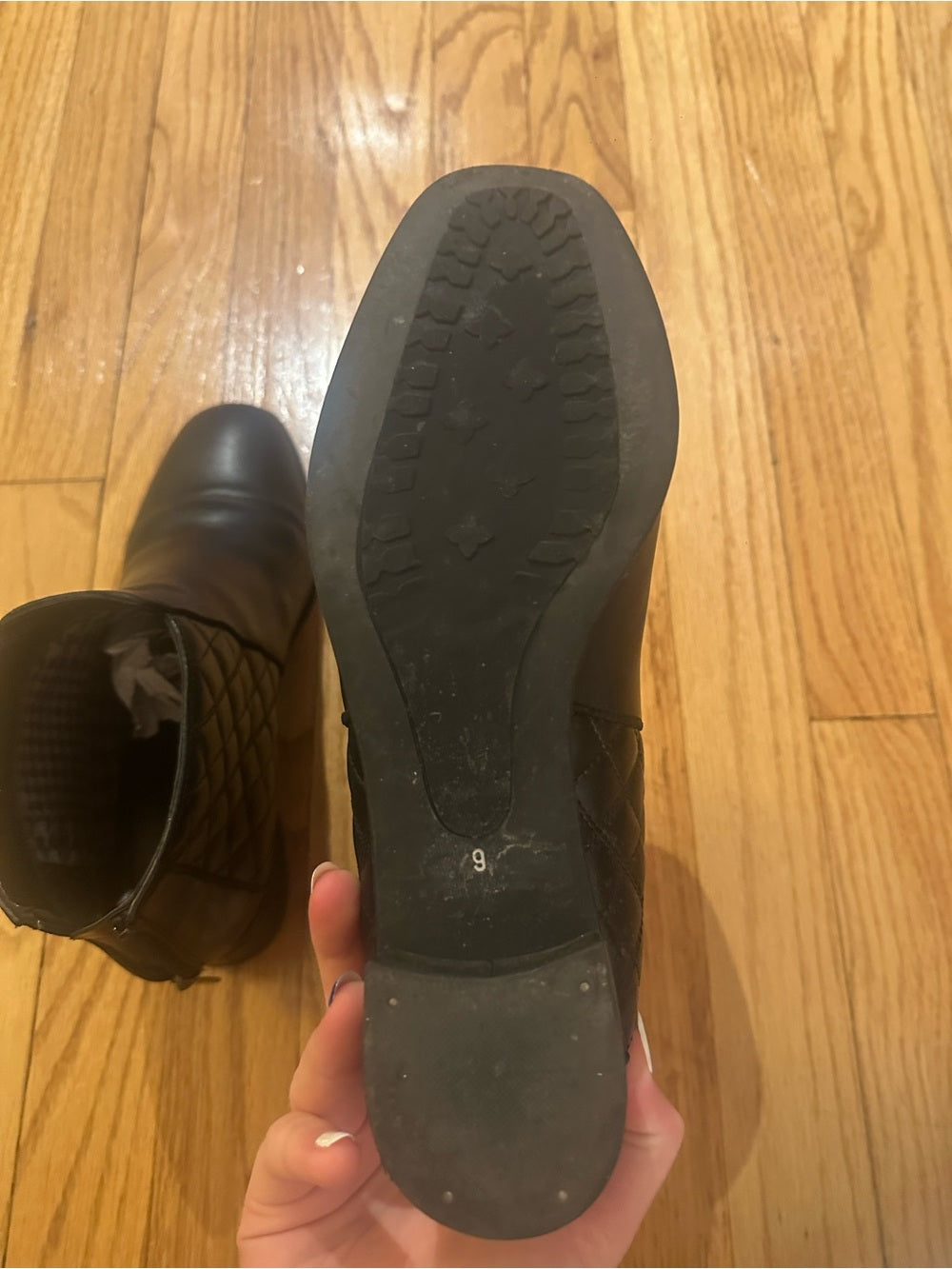 Aquatalia Women's Black Quilted Ankle Boots - Size 9