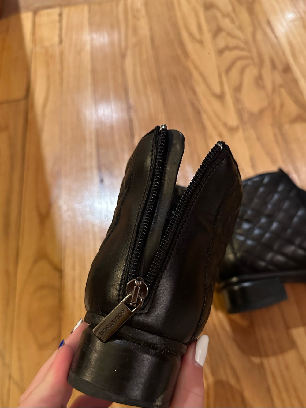 Aquatalia Women's Black Quilted Ankle Boots - Size 9