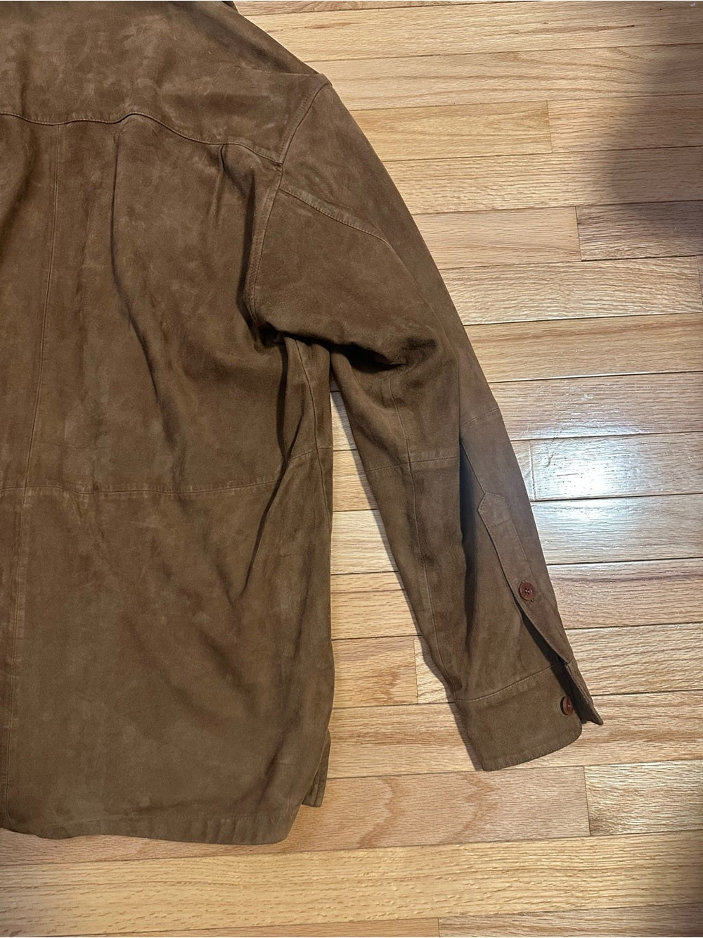 Robert Talbott Brown Leather Men's Jacket Size Medium