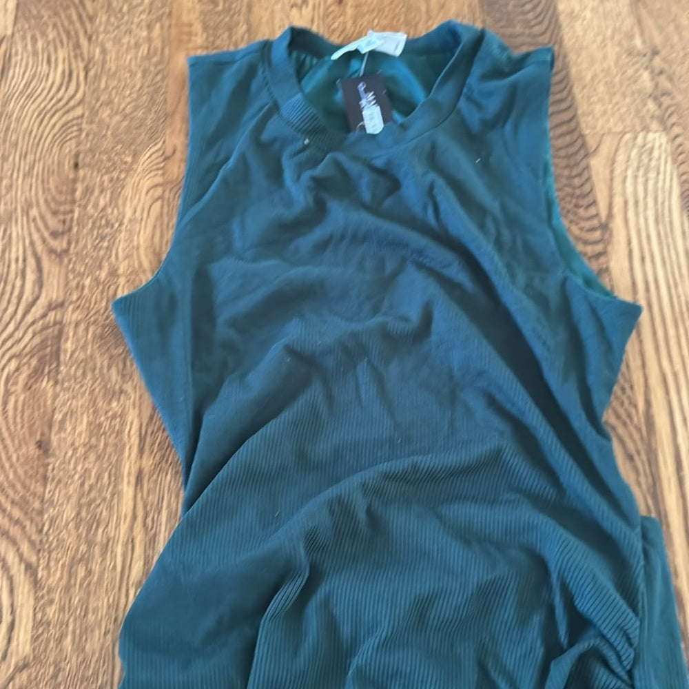 NWT Marble Women’s Sleeveless Green Open Back Dress Size Small