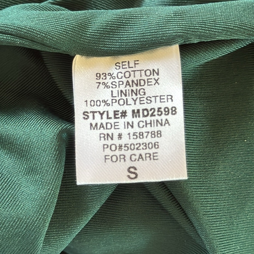 NWT Marble Women’s Sleeveless Green Open Back Dress Size Small