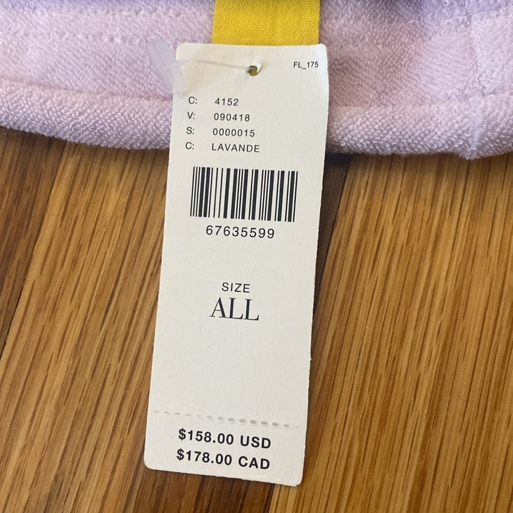 NWT Anthropologie Women’s Purple Bucket Hat With Pink Heart OS