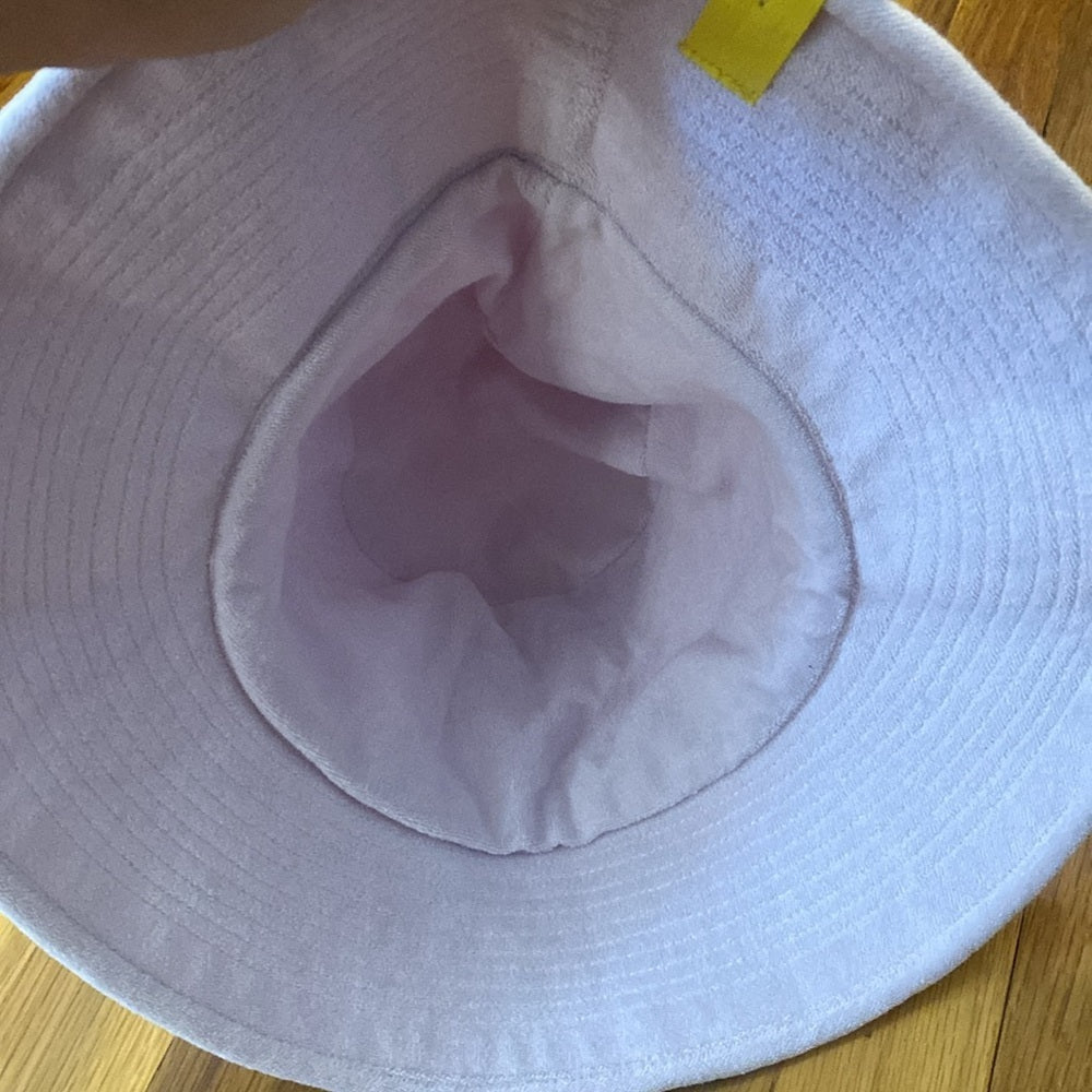 NWT Anthropologie Women’s Purple Bucket Hat With Pink Heart OS