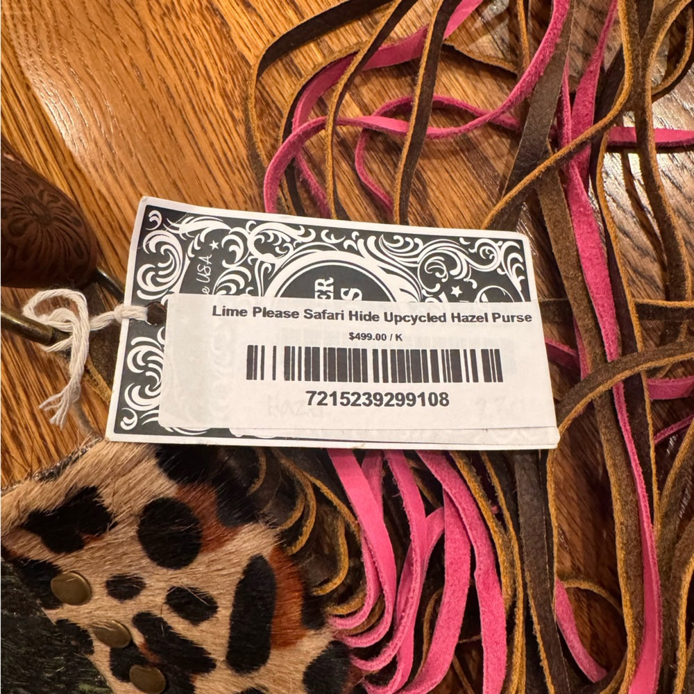 NWT Keep it Gypsy Lime Please Safari Hide Upcycled Hazel Purse