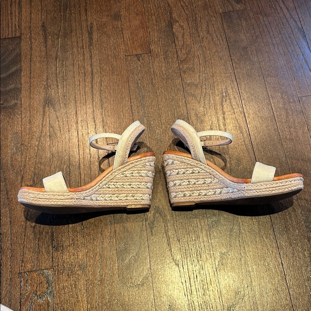 Kelly and Katie Women’s Elegant Cream Wedge Sandals Size 9