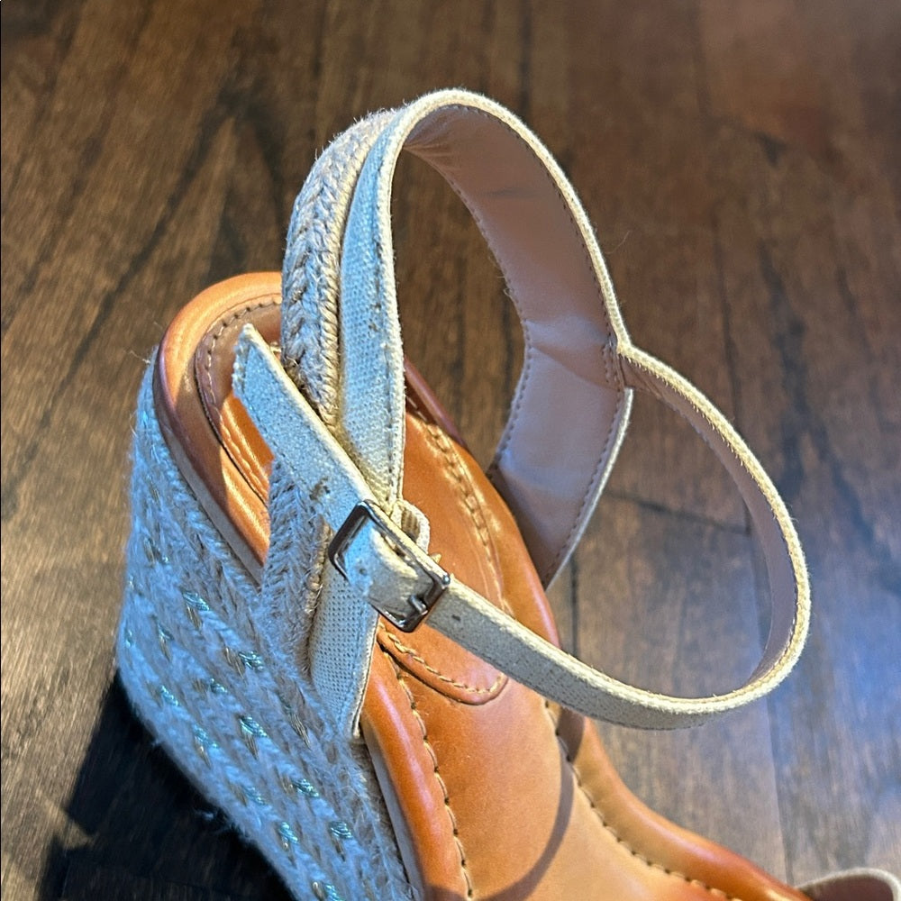 Kelly and Katie Women’s Elegant Cream Wedge Sandals Size 9