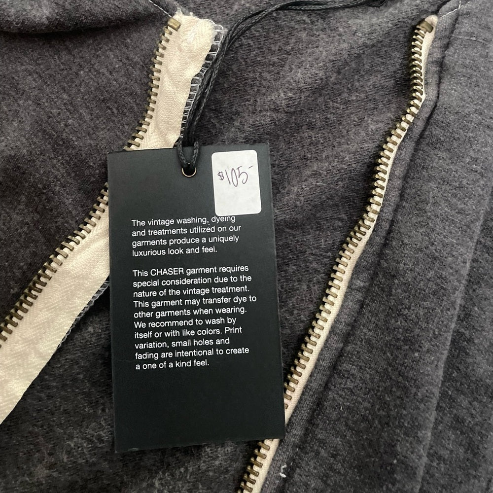 NWT Chaser Grey Zip Up Sweatshirt Size Small