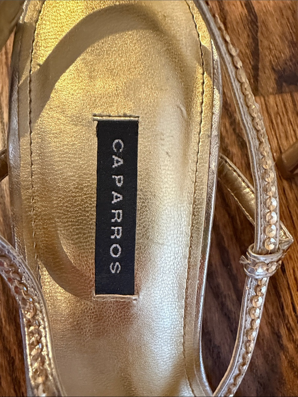 Caparros Gold Strappy Dress Sandals Size 8.5