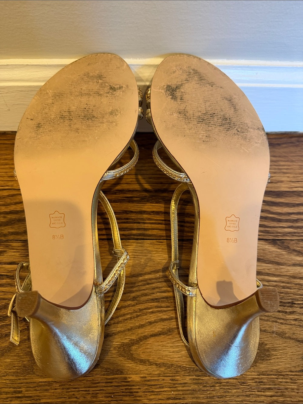 Caparros Gold Strappy Dress Sandals Size 8.5