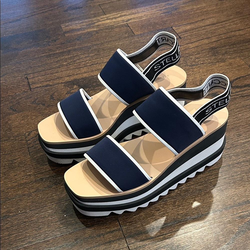Stella McCartney Women’s Navy Platform Sandals Size 39.5/9.5