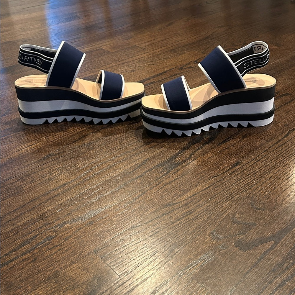 Stella McCartney Women’s Navy Platform Sandals Size 39.5/9.5