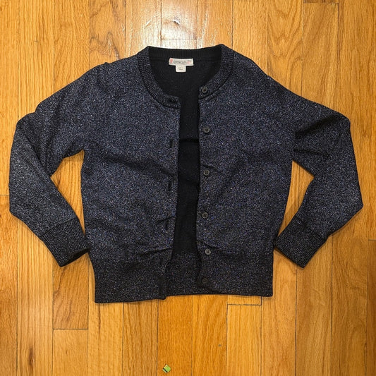 Crewcuts Kids Navy Blue Sparkle Cardigan Size 6-7