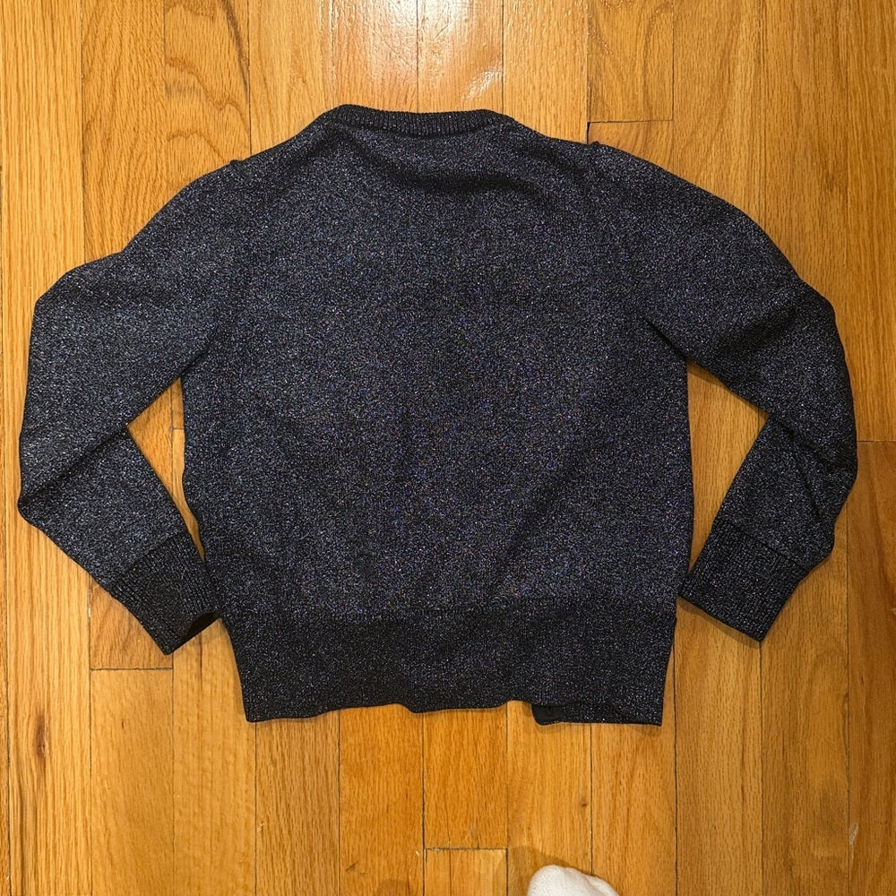 Crewcuts Kids Navy Blue Sparkle Cardigan Size 6-7
