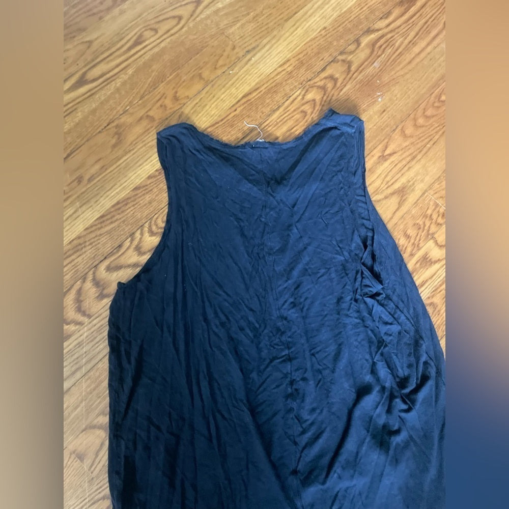 We the Free High-Low Black Tank Top Size Medium