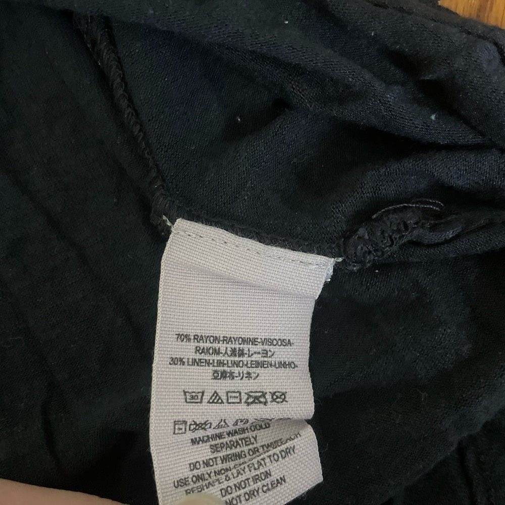 We the Free High-Low Black Tank Top Size Medium