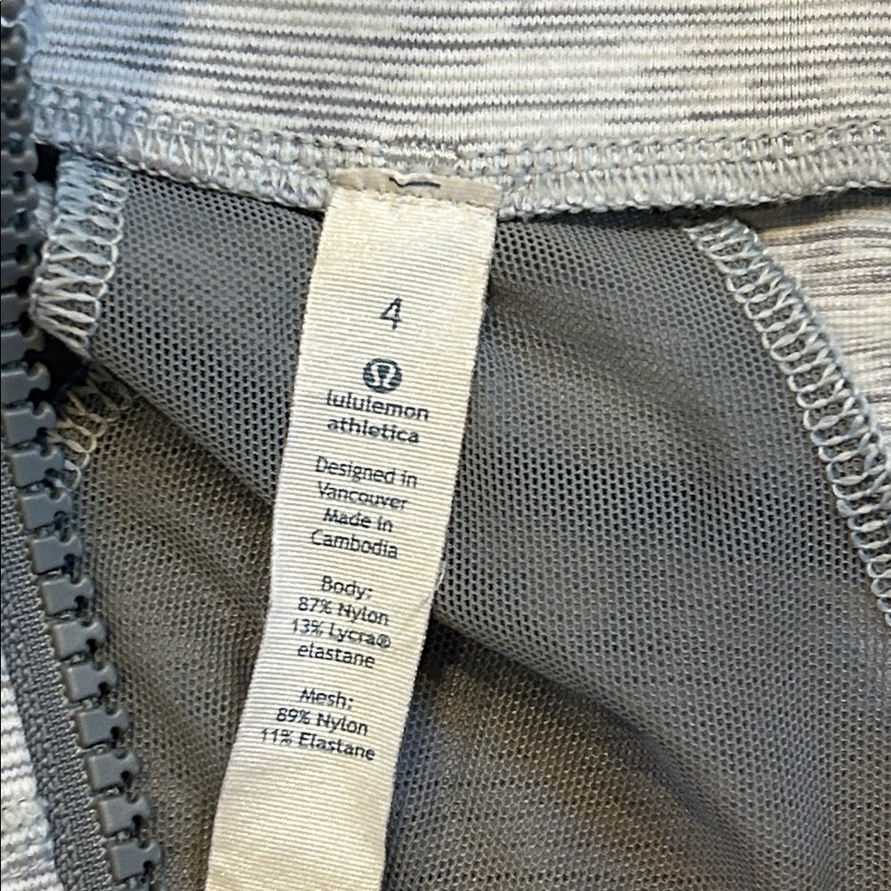 Lululemon Women’s Gray Zip-Up Jacket Size 4