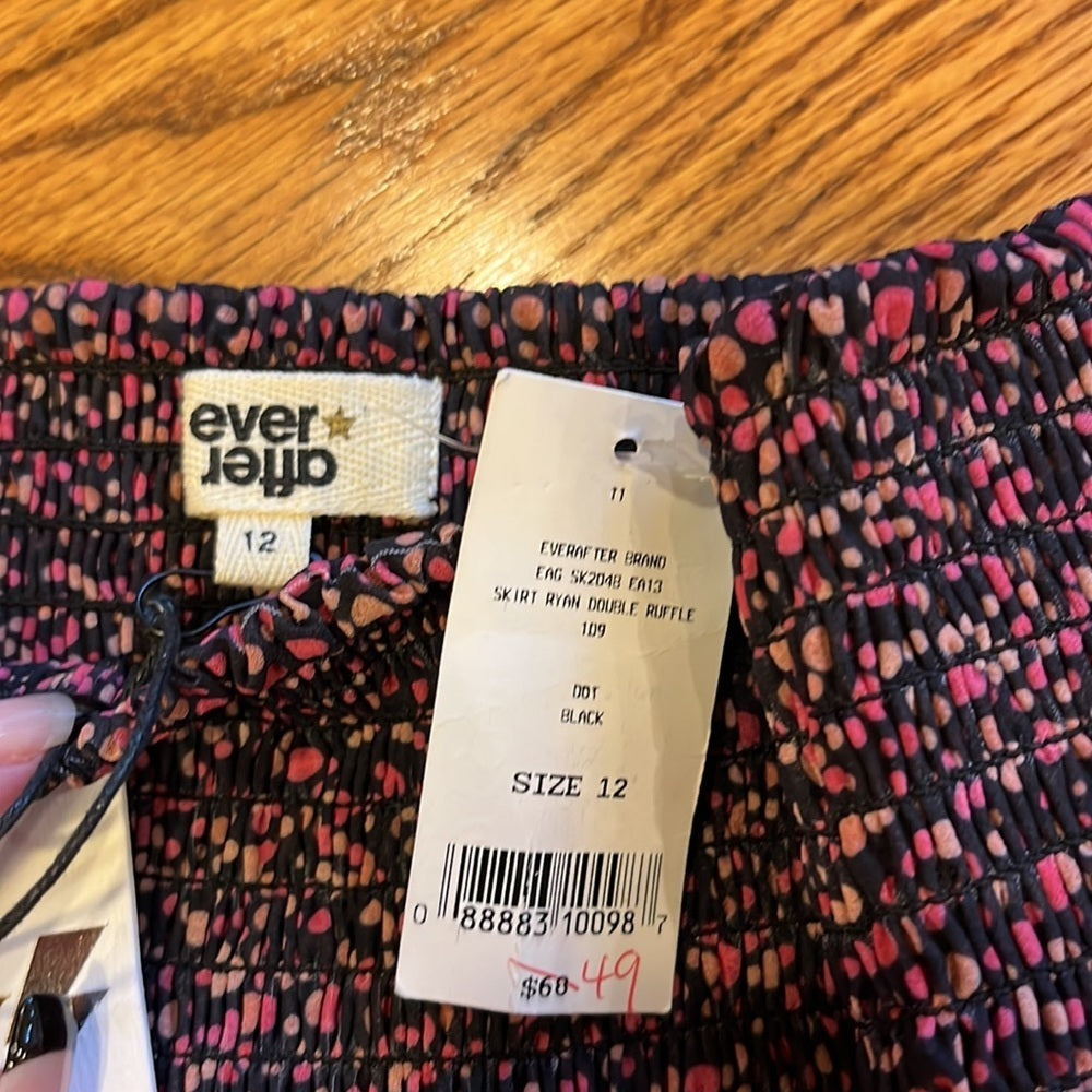 NWT Ever After Woman’s Ryan Double Ruffle Skirt Size 12