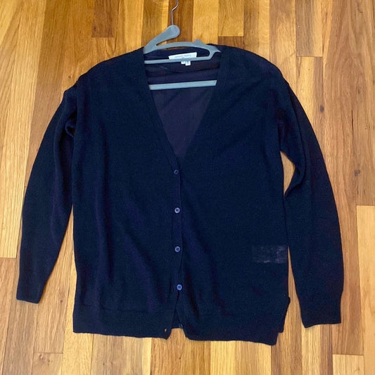 Gerard Darel Women’s Navy Linen Sheer Sweater Size 0