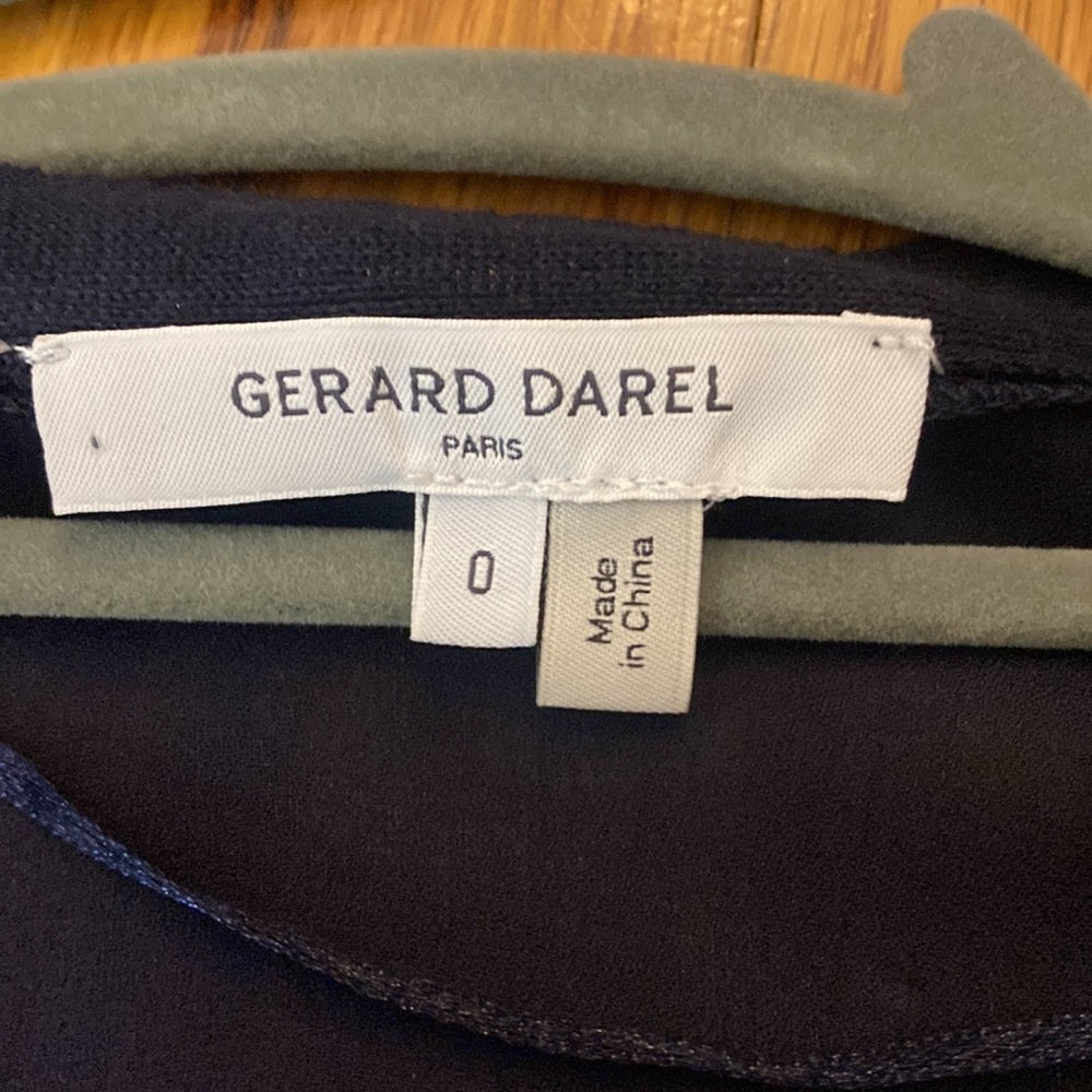 Gerard Darel Women’s Navy Linen Sheer Sweater Size 0