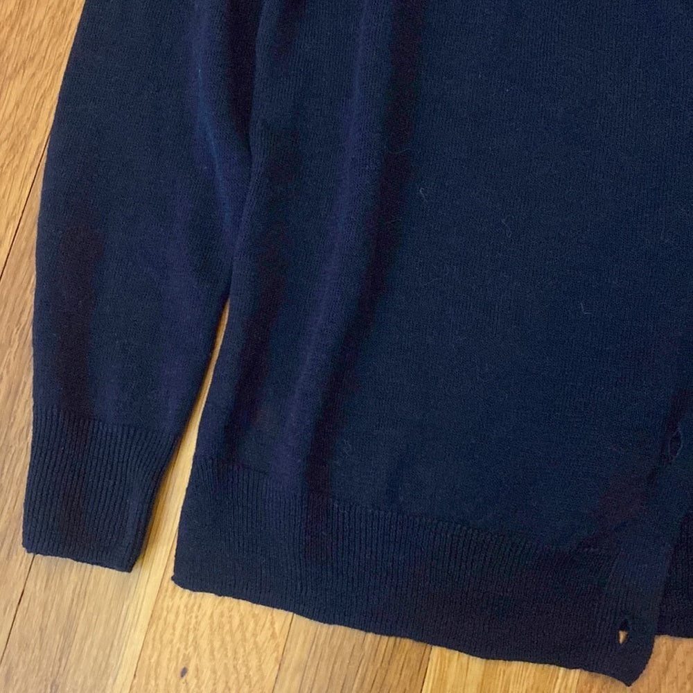 Gerard Darel Women’s Navy Linen Sheer Sweater Size 0