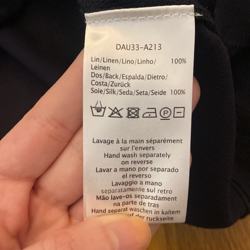 Gerard Darel Women’s Navy Linen Sheer Sweater Size 0