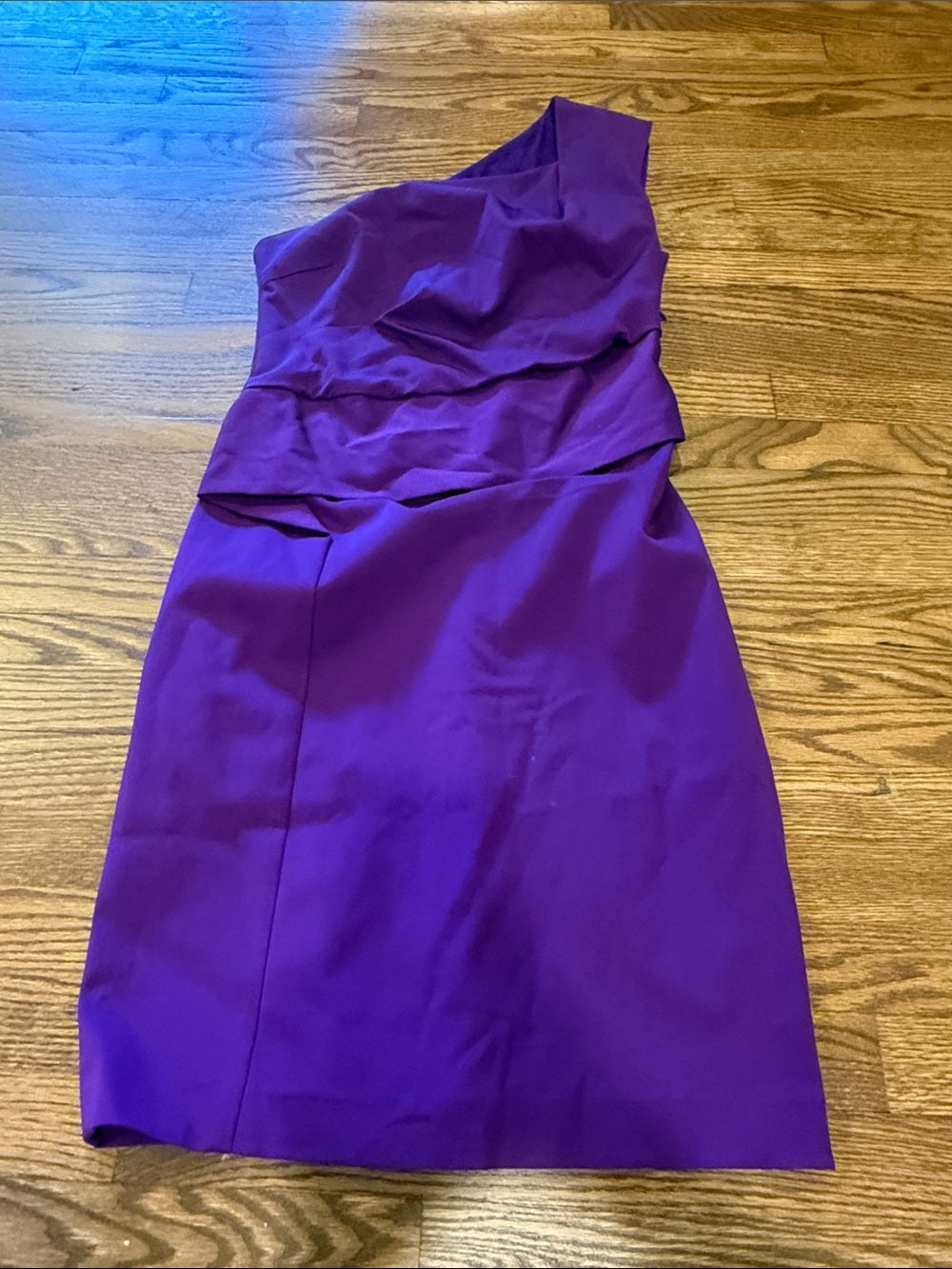 Escada One-Shoulder Purple Sheath Dress Size 38