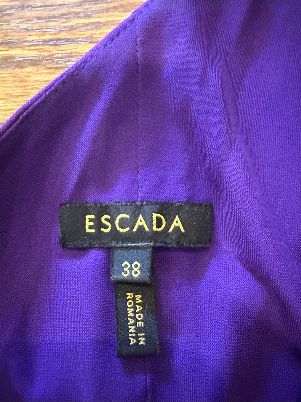 Escada One-Shoulder Purple Sheath Dress Size 38