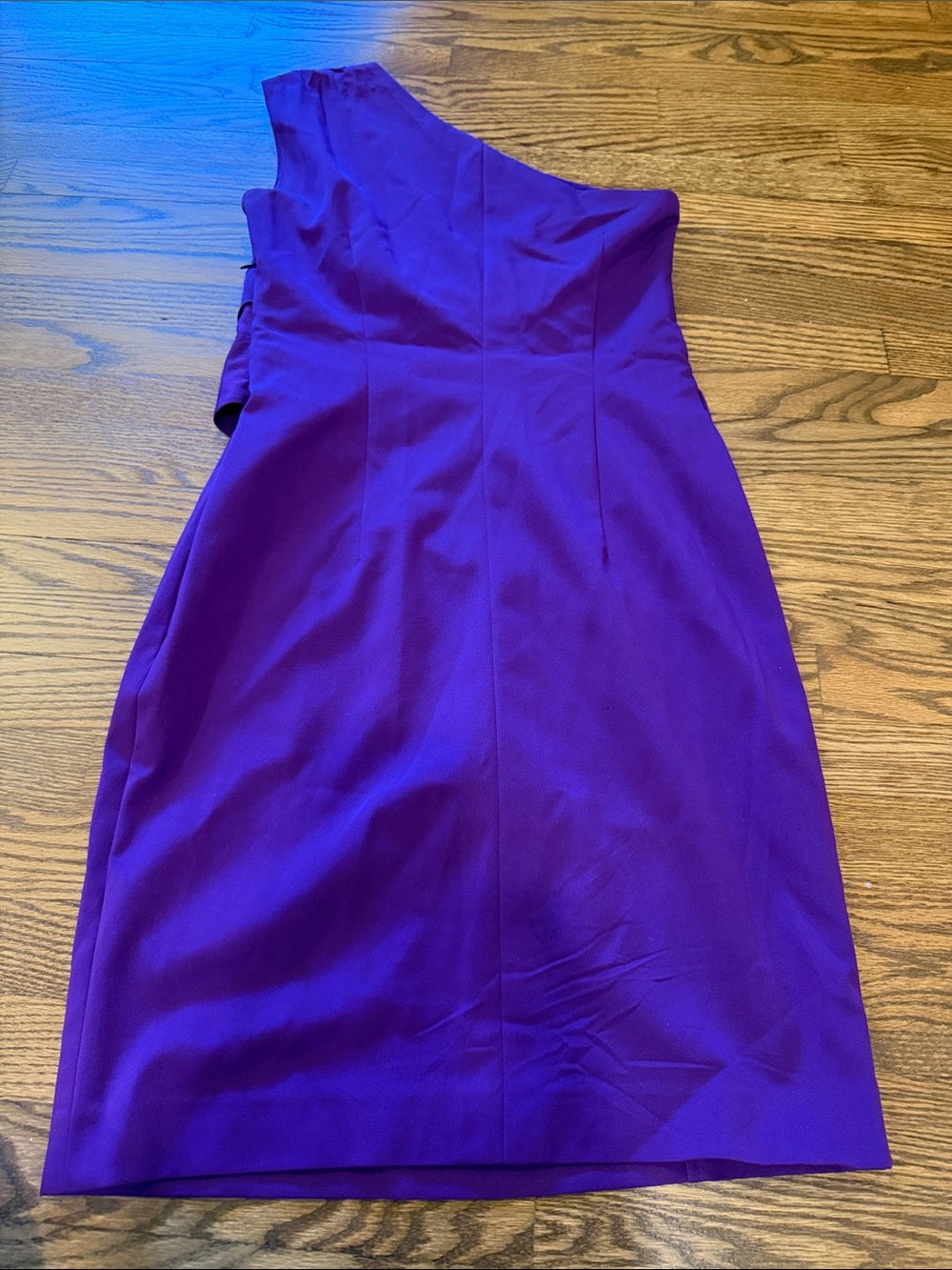 Escada One-Shoulder Purple Sheath Dress Size 38