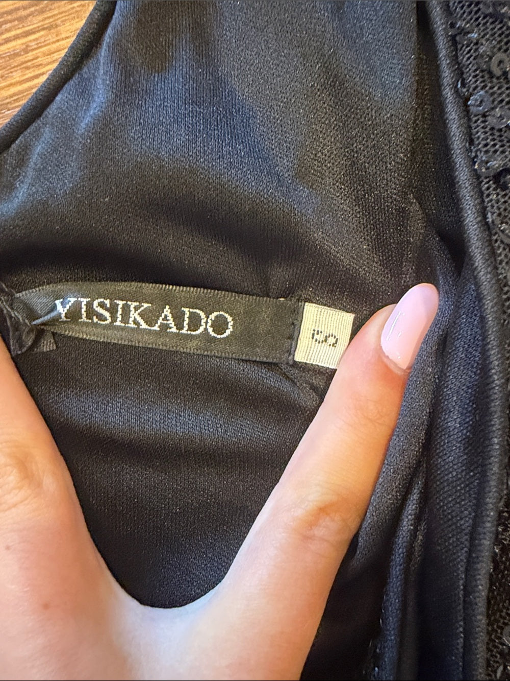 NWT Yiskado Black Sequin One-Shoulder Women’s Dress Size Small
