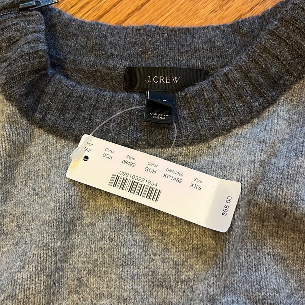 NWT J.Crew Woman’s Grey Sweater Size XXS