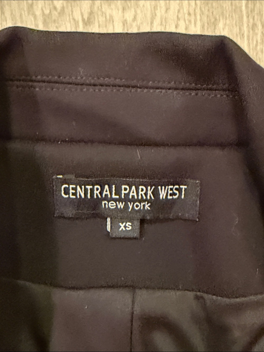 Central Park West Women’s Black Feather-Trim Cropped Blazer Size XS