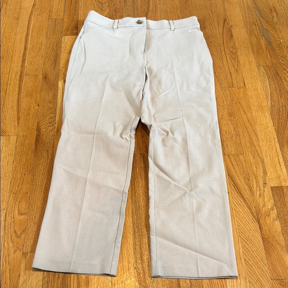 NWT Loft Women's Cream Pants Straight Leg Size 10