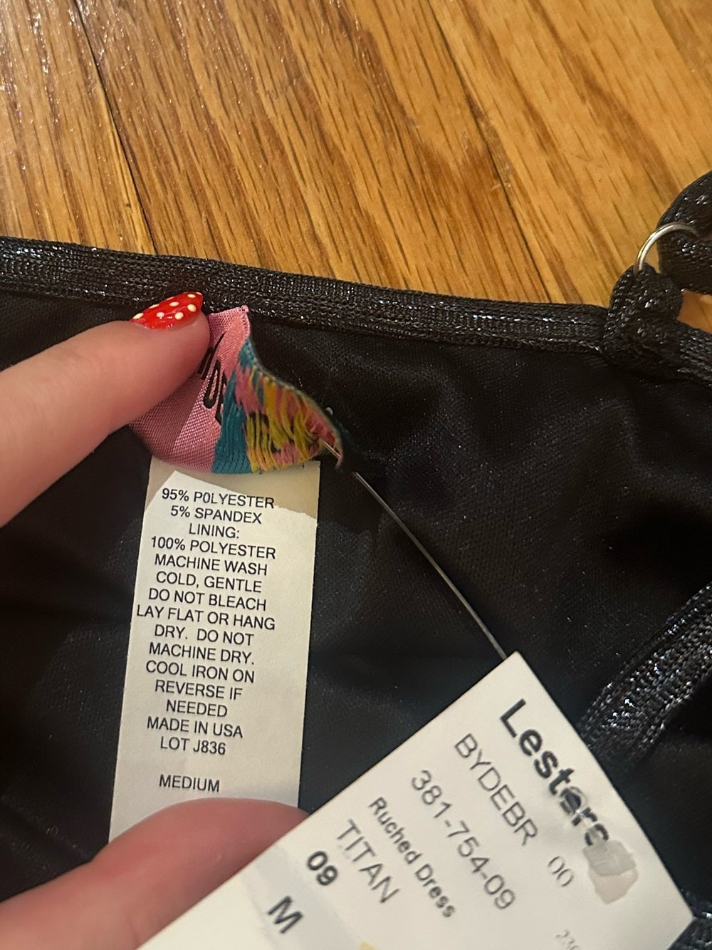 By Debra Kids Black Shimmery Ruched Slip Dress Size Medium