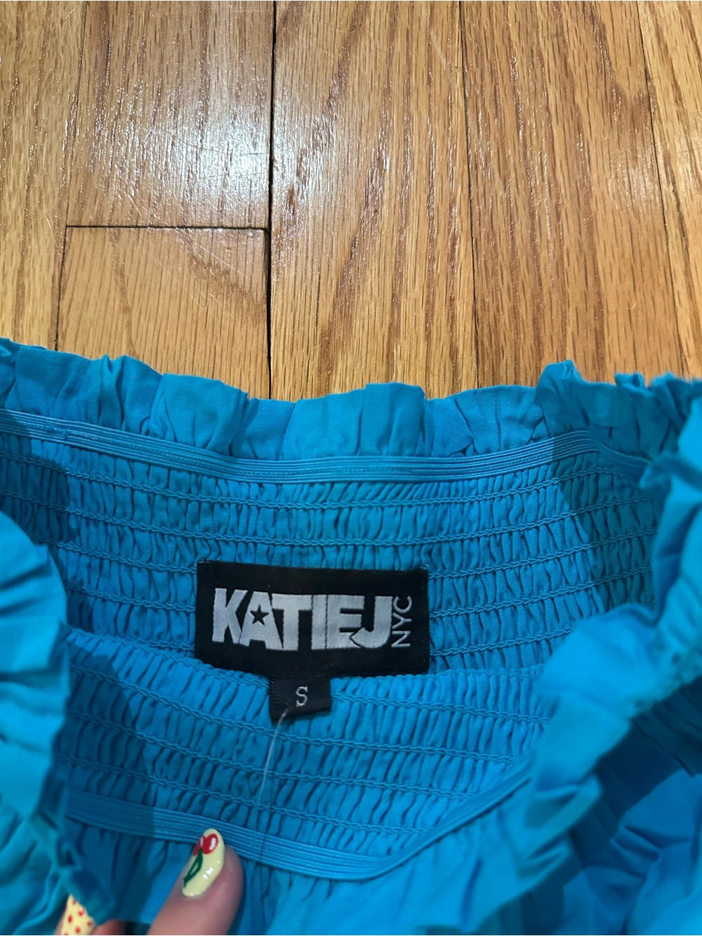 NWT Katie J NYC Kids Blue Ruffle Skirt Size Small