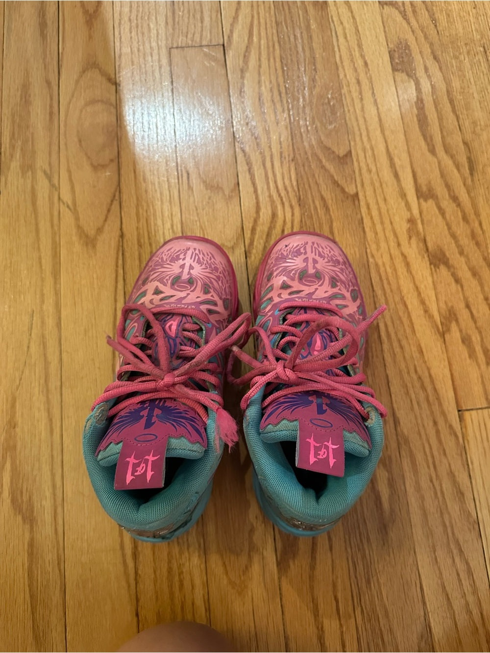 Puma Girls Pink & Teal Athletic Sneakers Size 4