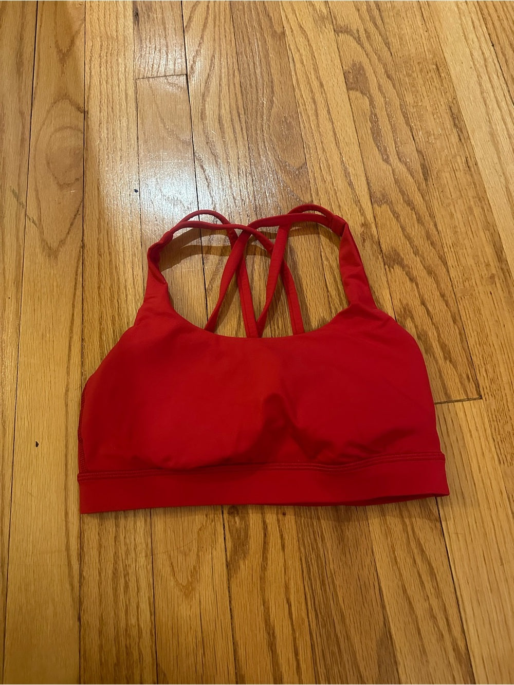 lululemon athletica Red Strappy Energy Sports Bra - Size 4