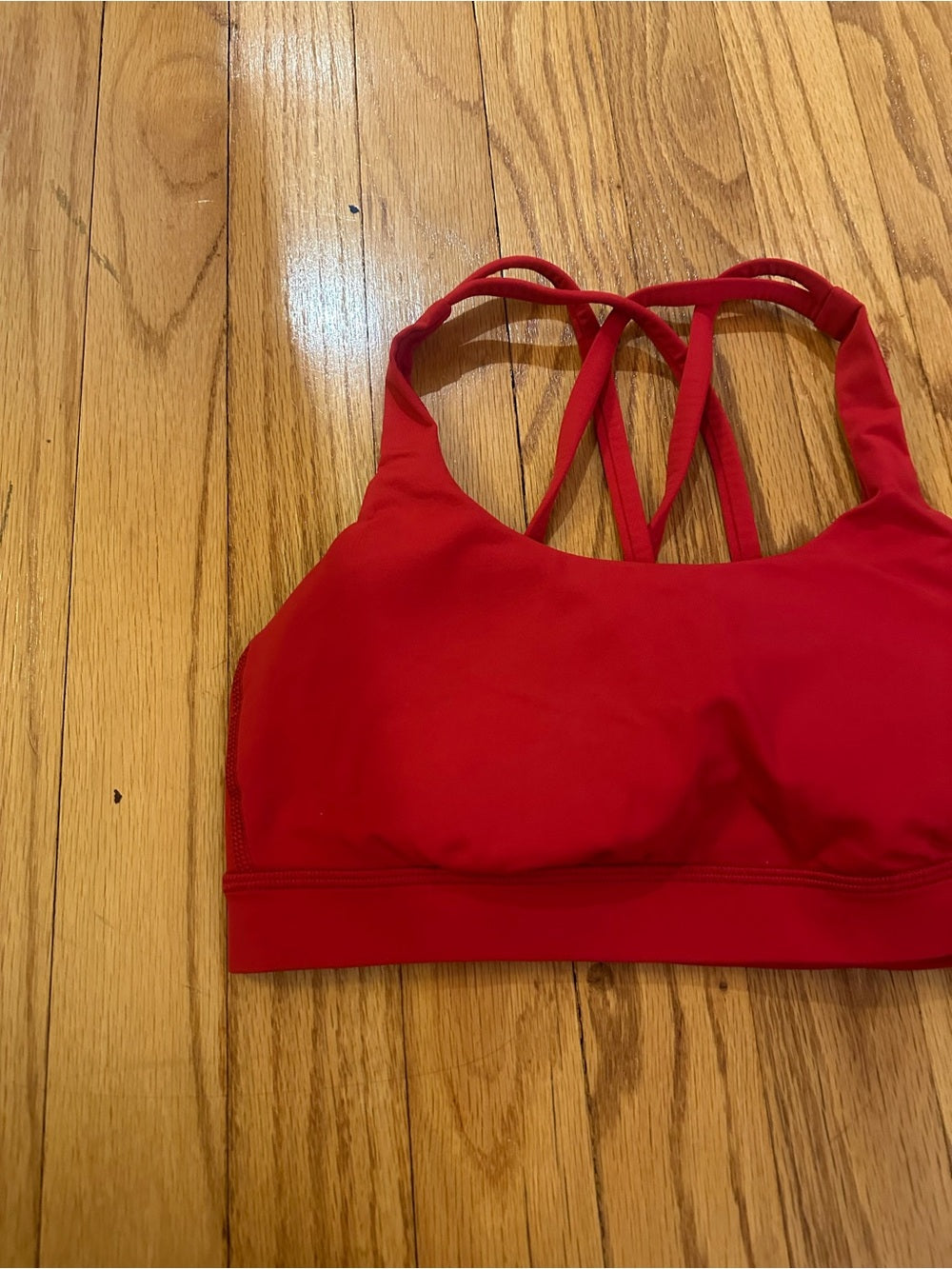 lululemon athletica Red Strappy Energy Sports Bra - Size 4