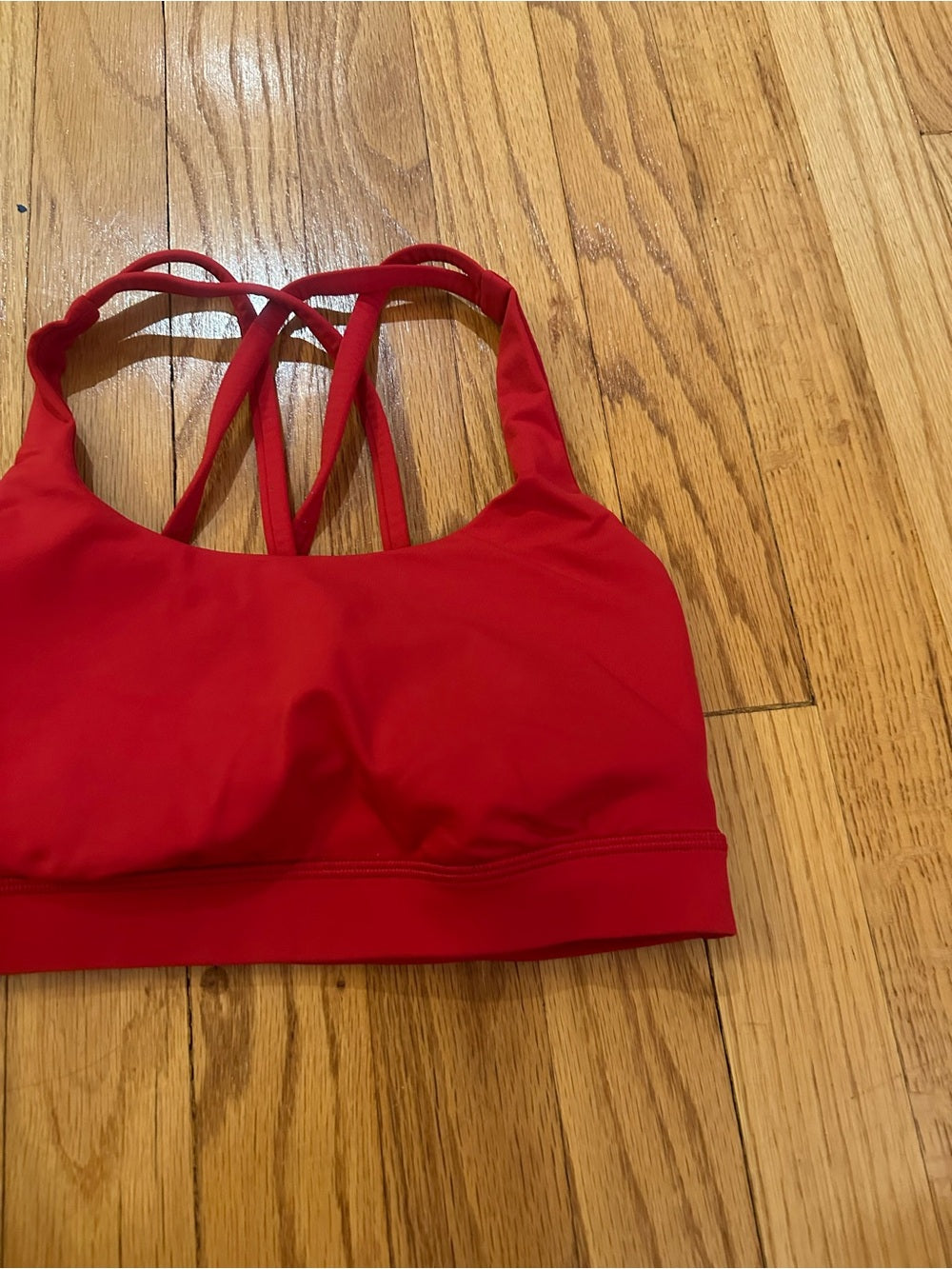 lululemon athletica Red Strappy Energy Sports Bra - Size 4