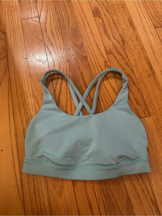 lululemon athletica Turquoise Cross-Back Energy Sports Bra -Size 4