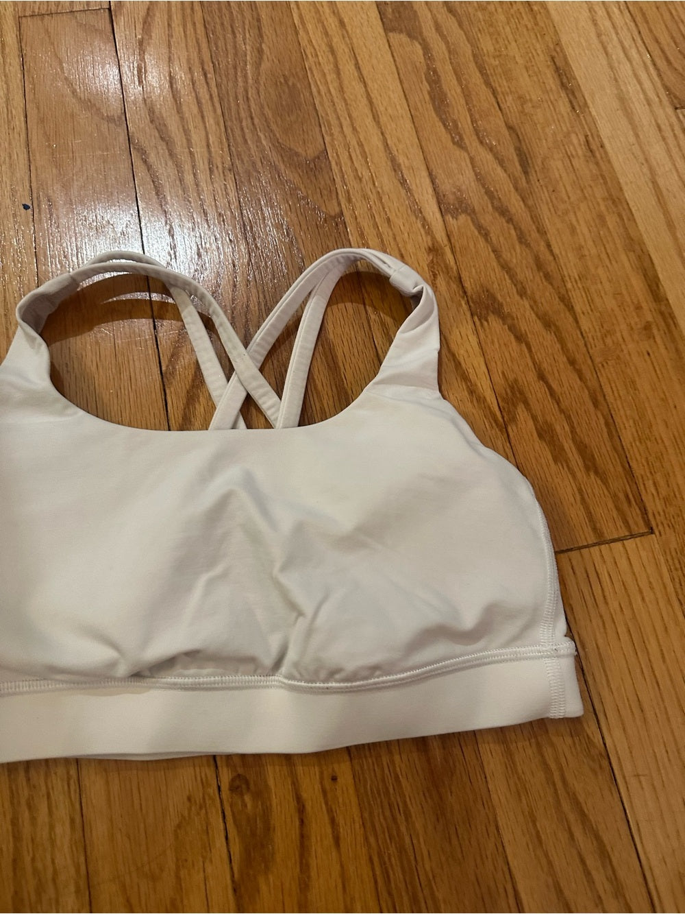 lululemon athletica White Strappy Energy Sports Bra - Size 4