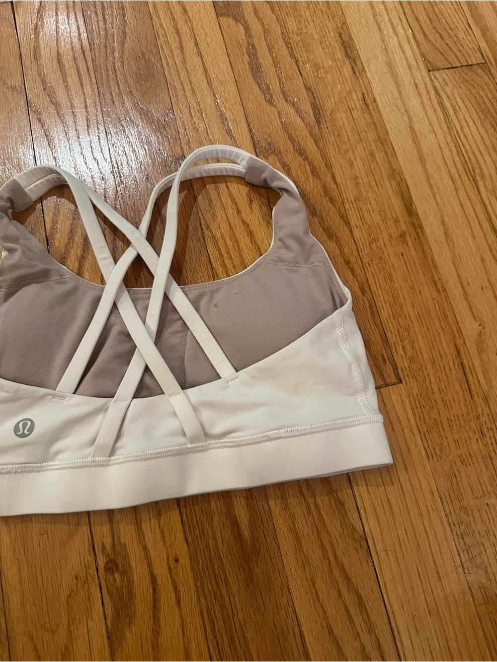 lululemon athletica White Strappy Energy Sports Bra - Size 4
