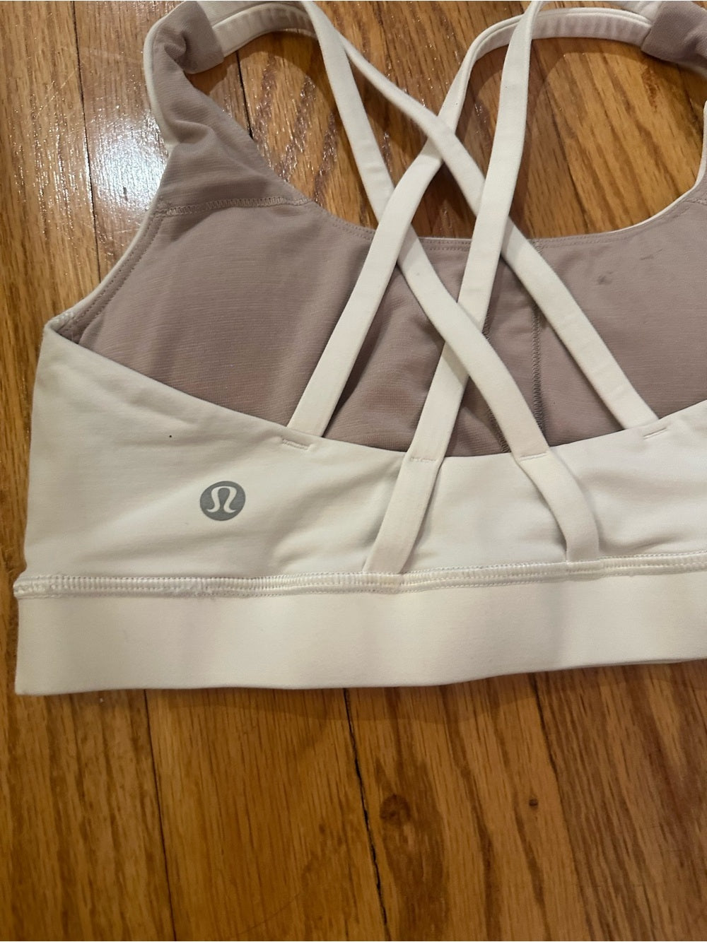 lululemon athletica White Strappy Energy Sports Bra - Size 4